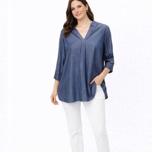 🌴 Vision 155 Chambray Tunic Top